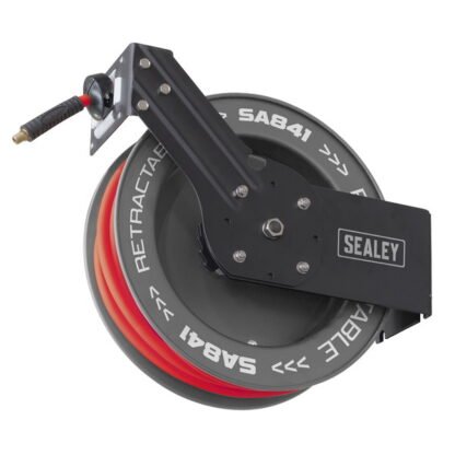 Sealey 15m Retractable Rubber Air Hose with Steel Reel 10mm ID (5054630414497) SA841