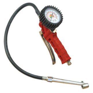 Sealey Tyre Inflator with Twin Push- On Connector (5024209797399) SA9312