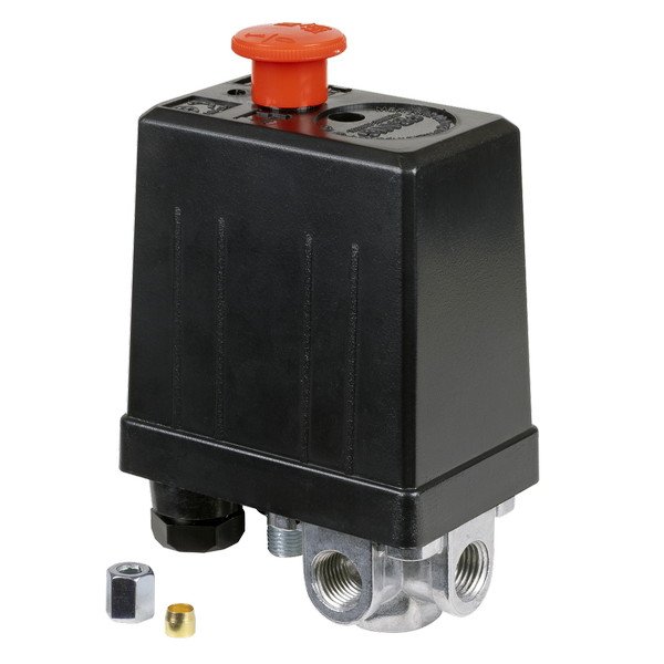 Sealey Pressure Switch with 4 x 1/4IN Ports 6- 8bar (5054630543777) SAC03PS