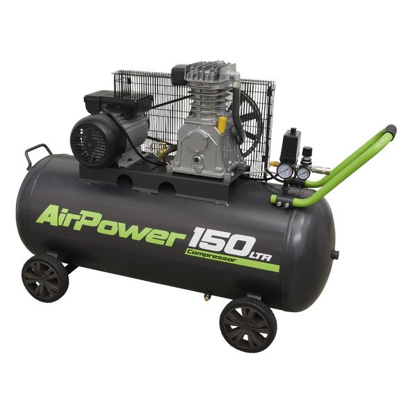 Sealey 150L Belt Drive Air Compressor 3hp (5054511895391) SAC15030B