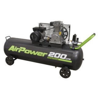 Sealey 200L Belt Drive Air Compressor 3hp (5054511895506) SAC20030B