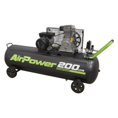 Sealey 200L Belt Drive Air Compressor 3hp (5054511895506) SAC20030B