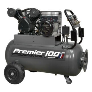 Sealey Premier 100L Belt Drive Air Compressor with Front Control Panel 3hp (5054630239045) SAC3103B