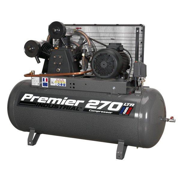 Sealey Premier 270L Belt Drive Air Compressor 7.5hp (5051747727502) SAC32775B