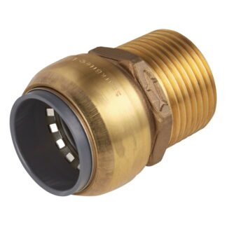 Sealey SharkBite® Brass Straight Adaptor 15mm x 1/2IN BSPT (5054630176036) SBA15BSA
