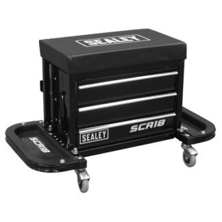 Sealey Mechanic s Utility Seat & Toolbox - Black (5054511876949) SCR18B