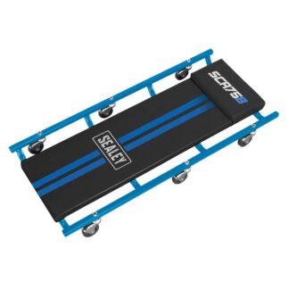 Sealey American- Style Deluxe Creeper 36IN with Steel Frame & 6 Wheels - Blue (5054511980301) SCR75B