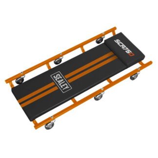 Sealey American- Style Deluxe Creeper 36IN with Steel Frame & 6 Wheels - Orange (5054511981933) SCR75O