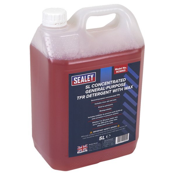 Sealey Concentrated General- Purpose TFR Detergent with Wax 5L (5054511040050) SCS003
