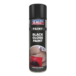 Sealey Gloss Paint 500ml, Black - Pack of 6 (5054511062618) SCS025