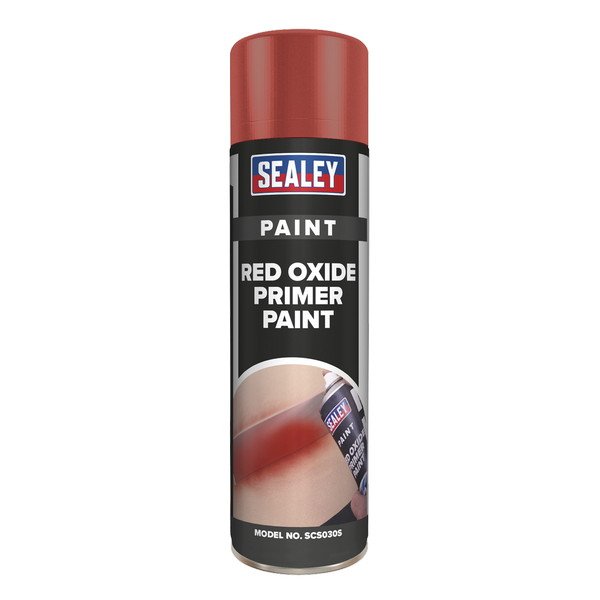 Sealey Oxide Primer Paint 500ml - Red (5054511075052) SCS030S