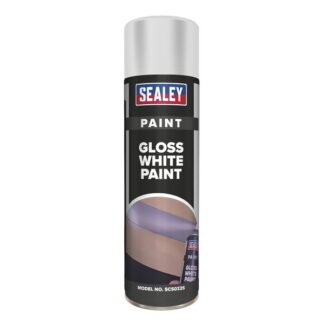Sealey Gloss Paint 500ml - White (5054511075076) SCS032S