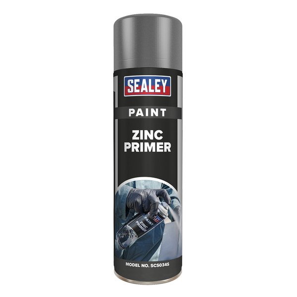 Sealey Primer Paint 500ml - Grey Zinc (5054511075083) SCS034S