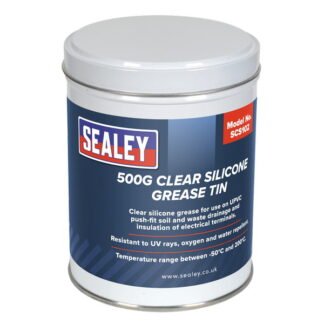 Sealey Clear Silicone Grease Tin 500g (5054511073270) SCS102