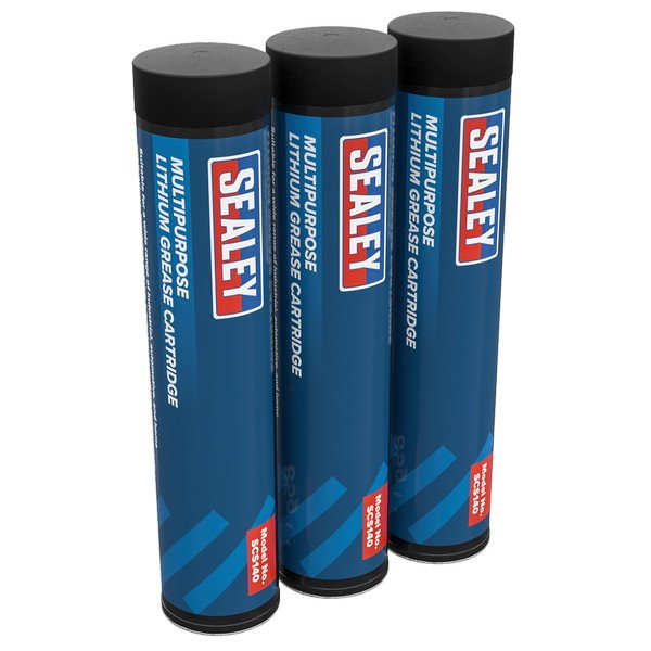 Sealey Multipurpose Lithium Grease Cartridge 85g - Pack of 3 (5054630543883) SCS140