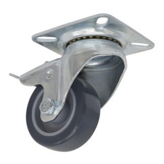 Sealey 50mm Castor Wheel with Swivel Plate & Total Lock (5054511761467) SCW250SPL