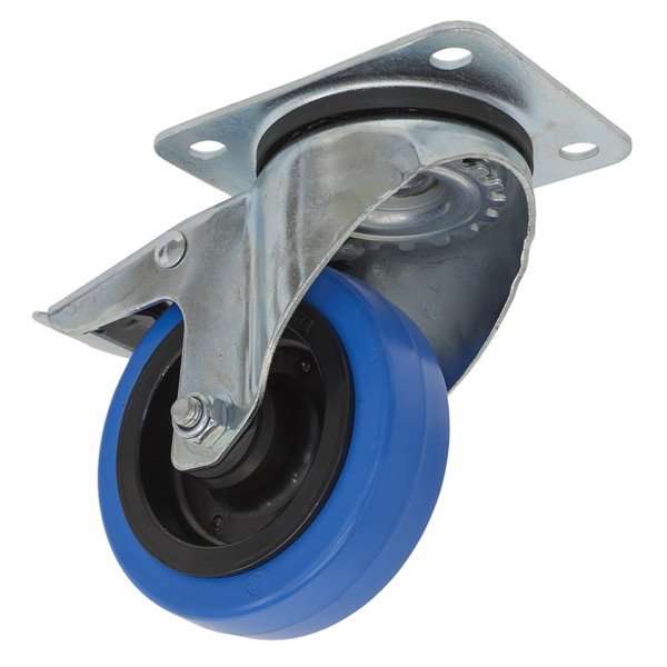 Sealey 100mm Castor Wheel with Swivel Plate & Total Lock (5054511762884) SCW3100SPL