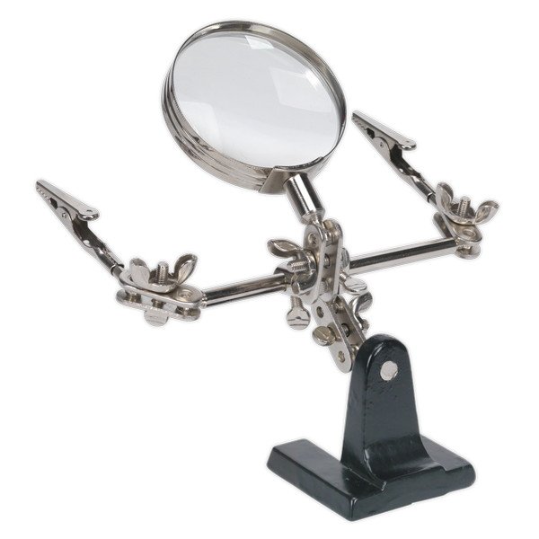 Sealey Mini Robot Soldering Stand with Magnifier (5024209250535) SD150