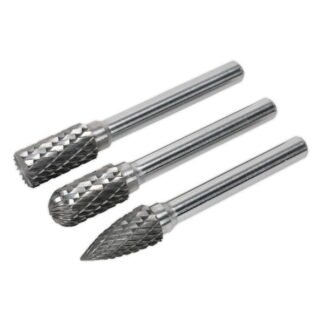 Sealey Tungsten Carbide Rotary Burr Set 3pc (5051747999817) SDBK3