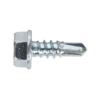Sealey Zinc Plated Self- Drilling Hex Head Screw 4.2 x 13mm - Pack of 100 (5054511038118) SDHX4213