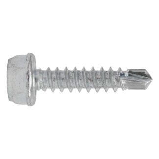 Sealey Zinc Plated Self- Drilling Hex Head Screw 4.2 x 19mm - Pack of 100 (5054511038125) SDHX4219