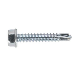 Sealey Zinc Plated Self- Drilling Hex Head Screw 4.2 x 25mm - Pack of 100 (5054511038132) SDHX4225