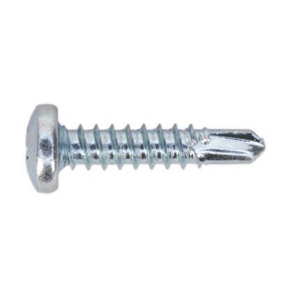 Sealey Zinc Plated Self- Drilling Pan Head Phillips Screw 4.2 x 19mm - Pack of 100 (5054511038170) SDPH4219