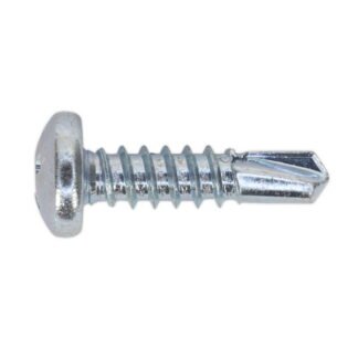 Sealey Zinc Plated Self- Drilling Pan Head Phillips Screw 4.8 x 19mm - Pack of 100 (5054511038149) SDPH4819
