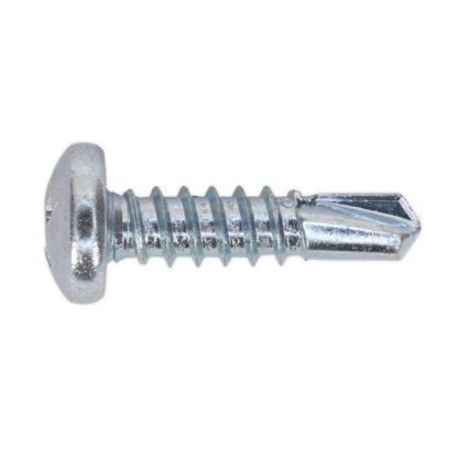 Sealey Zinc Plated Self- Drilling Pan Head Phillips Screw 4.8 x 19mm - Pack of 100 (5054511038149) SDPH4819