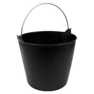 Sealey Heavy- Duty Flexi Tub 26L with Metal Handle - Black (5054630116087) SFT26H