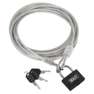 Sealey Motorcycle Cable Lock 3m (5054630495502) SHGCL3