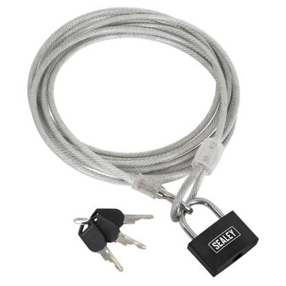 Sealey Motorcycle Cable Lock 3m (5054630495502) SHGCL3