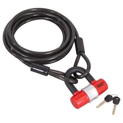 Sealey Motorcycle Cable Lock 5m (5054630495588) SHGCL5