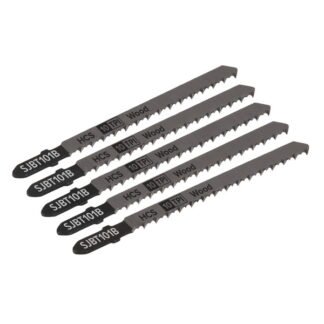 Sealey Jigsaw Blade for Hard Wood 100mm 10tpi - Pack of 5 (5054511705454) SJBT101B