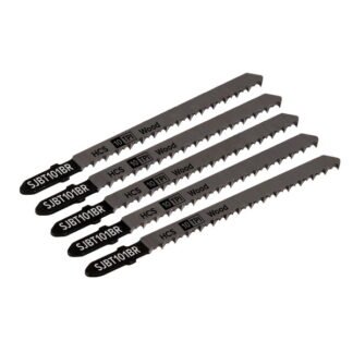 Sealey Jigsaw Blade for Hard Wood Downward Cut 100mm 10tpi - Pack of 5 (5054511705812) SJBT101BR