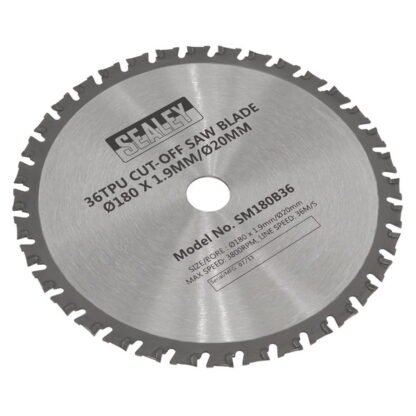 Sealey Cut- Off Saw Blade 180 x 1.9mm/20mm 36tpu (5051747786486) SM180B36