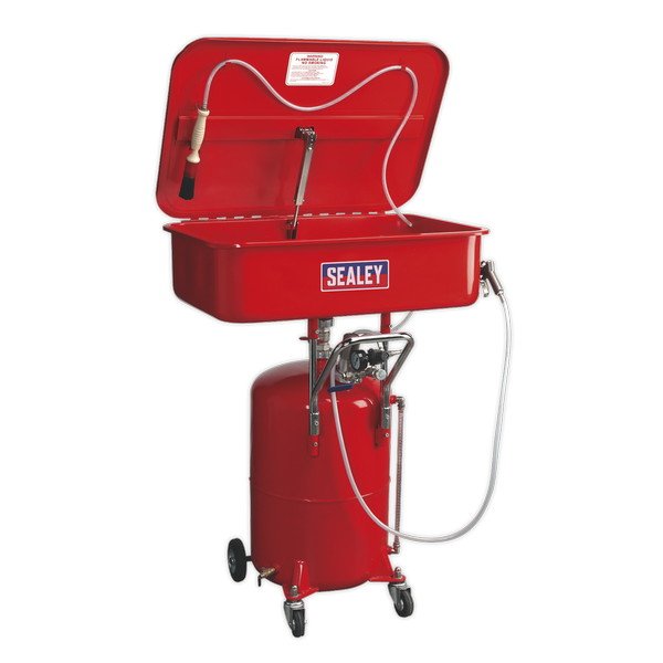Sealey Air Operated Mobile Parts Washer 50L with 65L Reservoir (5024209716659) SM224