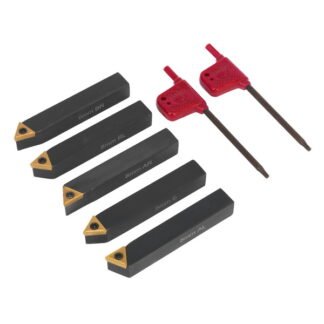 Sealey Indexable Lathe Turning Tool Set 8mm 5pc (5054511095234) SM3025CS2