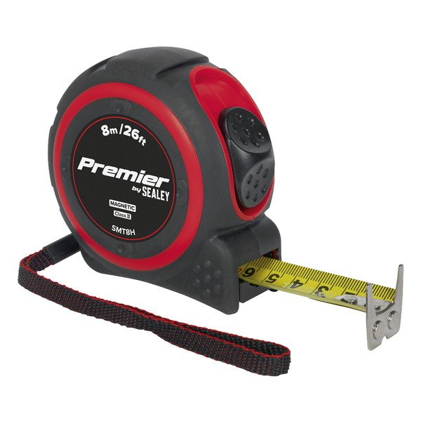 Sealey Premier Heavy- Duty Tape Measure 8m(26ft) (5051747884199) SMT8H