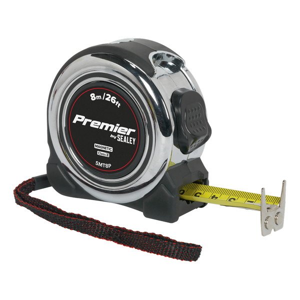 Sealey Premier Professional Tape Measure 8m(26ft) (5051747884205) SMT8P