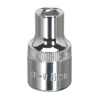 Sealey Premier Fully Polished Socket 1/2IN Sq Drive 8mm (5054511358322) SP1208
