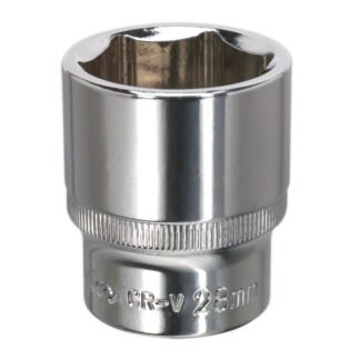 Sealey Premier Fully Polished Socket 1/2IN Sq Drive 28mm (5054511374629) SP1228