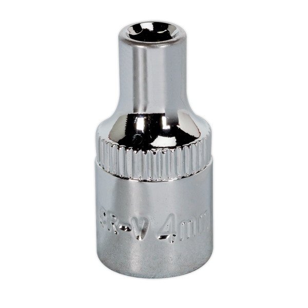 Sealey Premier Fully Polished Socket 1/4IN Sq Drive 4mm (5051747360792) SP1404