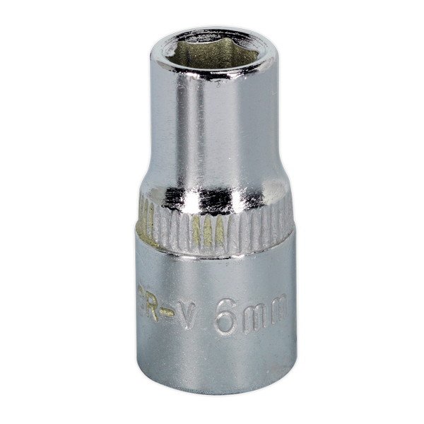 Sealey Premier Fully Polished Socket 1/4IN Sq Drive 6mm (5051747360853) SP1406