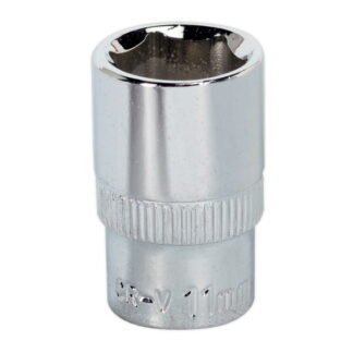 Sealey Premier Fully Polished Socket 1/4IN Sq Drive 11mm (5051747360969) SP1411
