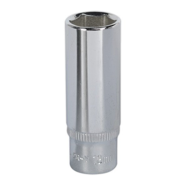 Sealey Premier Fully Polished Deep Socket 1/4IN Sq Drive 13mm (5051747361010) SP1413D