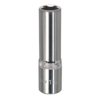 Sealey Premier Fully Polished Deep Socket 3/8IN Sq Drive 11mm (5054511359305) SP3811D