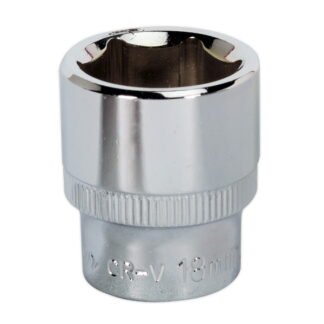 Sealey Premier Fully Polished Socket 3/8IN Sq Drive 18mm (5051747360723) SP3818