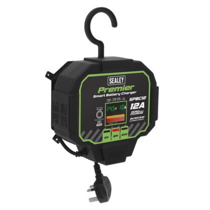 Sealey Premier Fully Automatic Battery Charger & Maintainer 12A (5054630375279) SPBC12