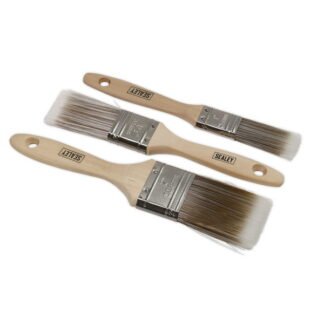 Sealey Wooden Handle Paint Brush Set 3pc (5054511635980) SPBS3W